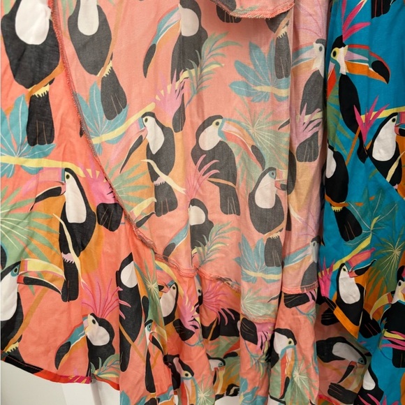 Farm Rio x Anthropologie Toucans Wrap Maxi Dress Size Medium - Picture 7 of 13